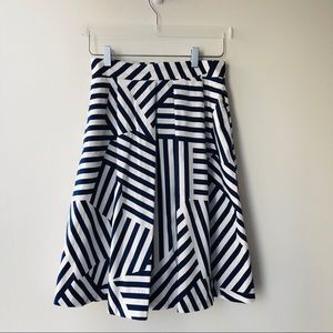 Max & Co Geometric Striped Skirt